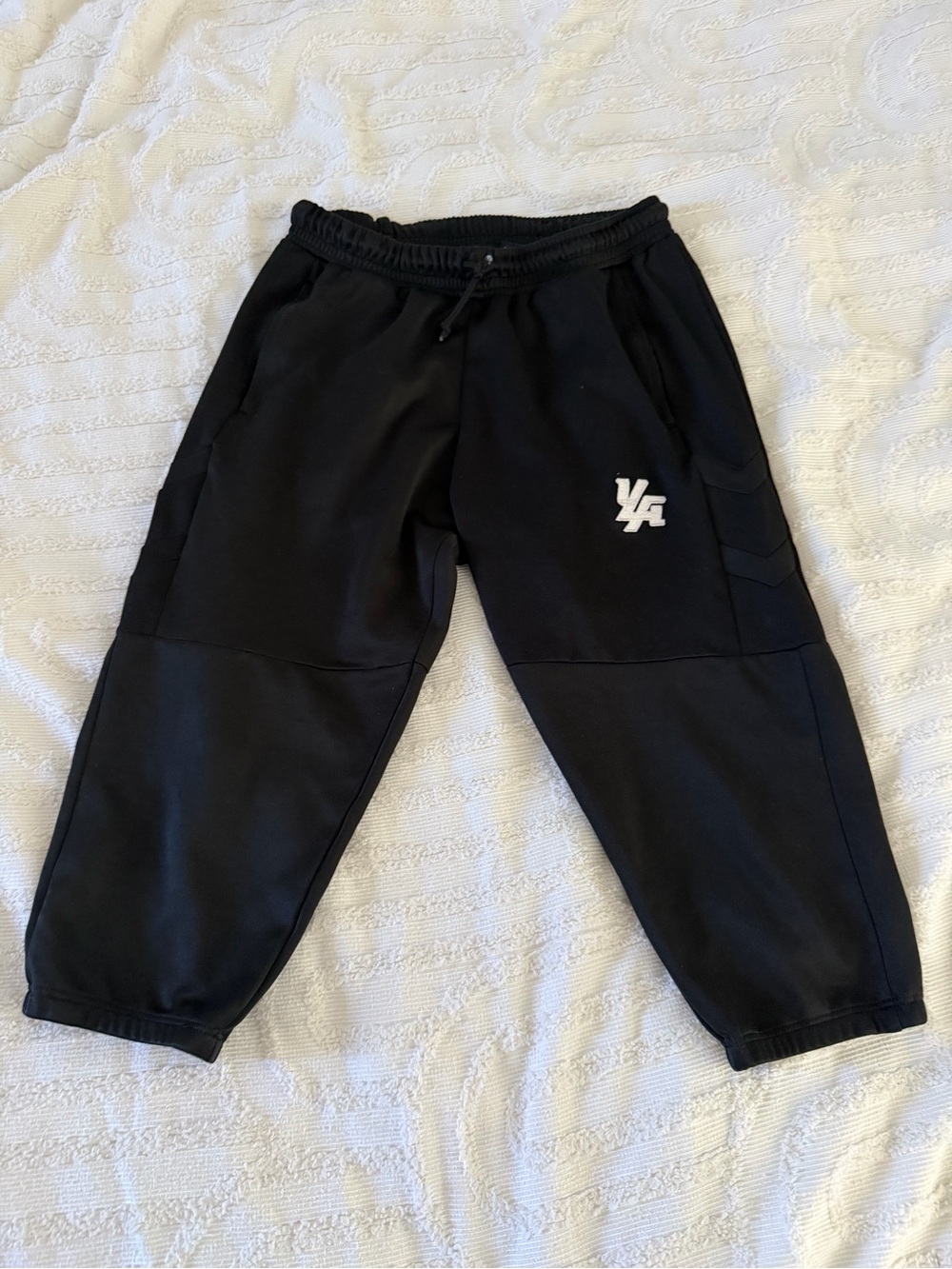 YoungLA Black Joggers with White YL Logo
